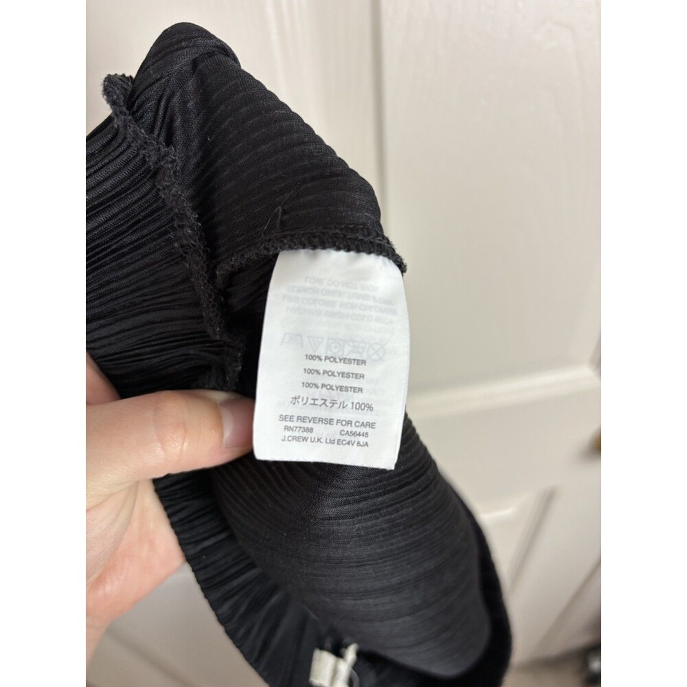 Madewell Pleated Black Wide Leg Pants Pull On Size Medium Flowy Ribbed 197 - Picture 5 of 6